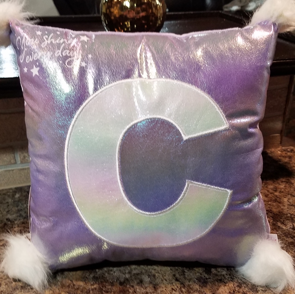 New! C Pom Pom Pillow